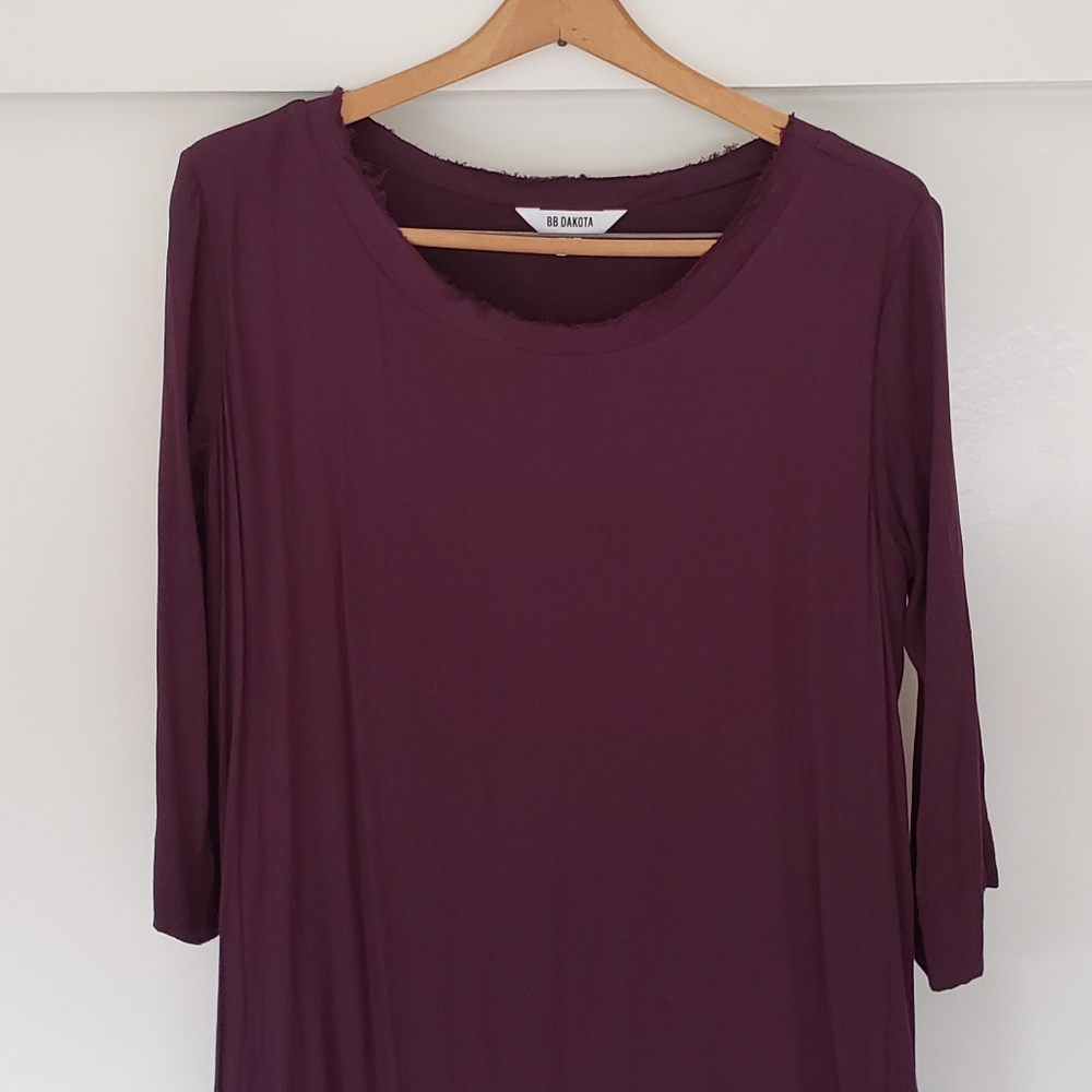 BB Dakota Burgundy Shift Dress Size M